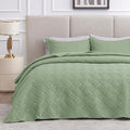 Love's cabin California King Size Quilt Bedding Set Sage Bedspread by Lovescabin