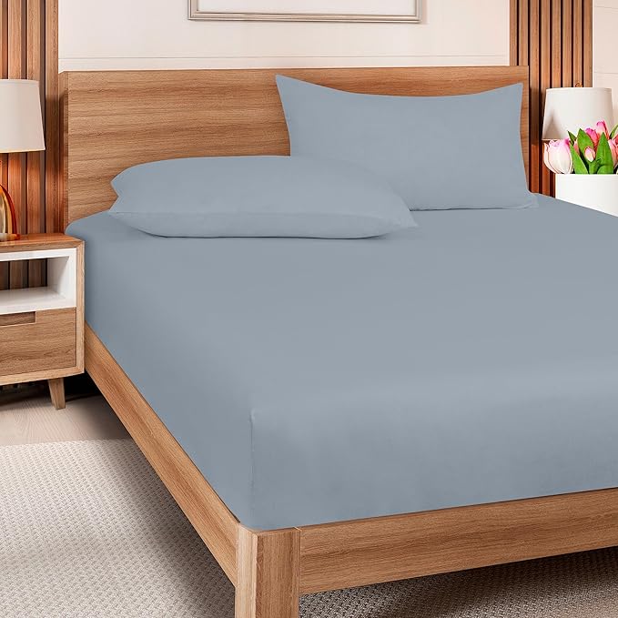 ROYALE LINENS 300 Thread Count 100% Long Staple Combed Cotton Fitted Sheet King - Image 8