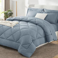 CozyLux Queen Comforter Set Dusty Blue by CozyLux