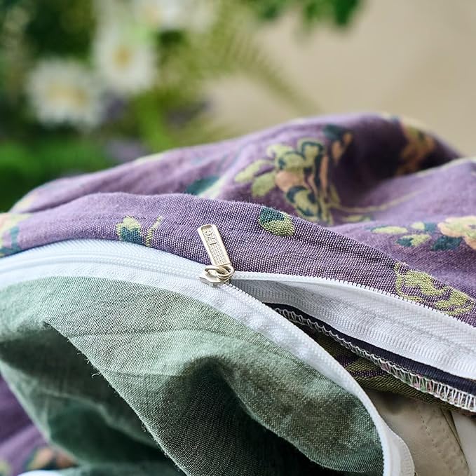 mixinni Vintage Floral Duvet Cover Queen Set - Image 8