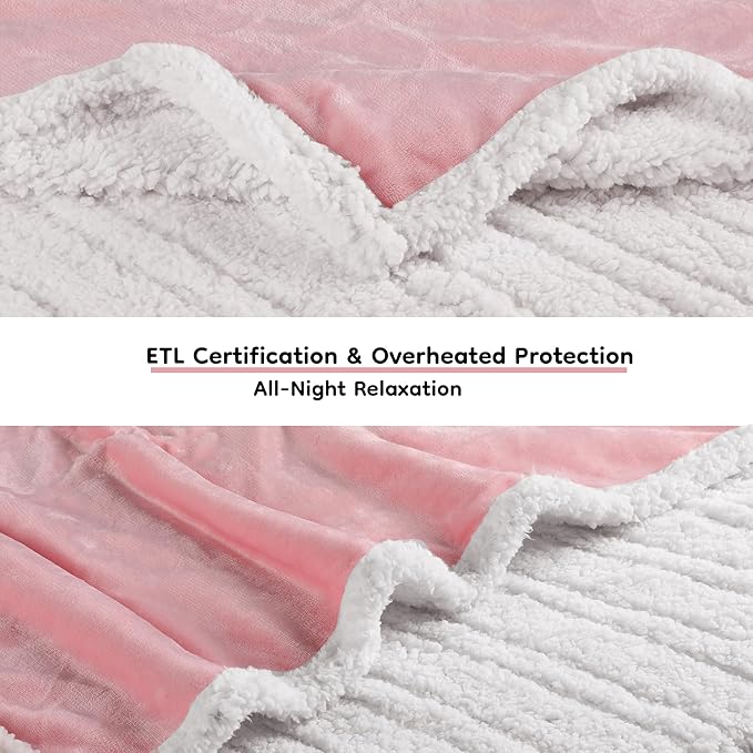 LaffyLo Electric Heated Blanket Full Size 72 x 84, Fast Heating Blanket - Image 2