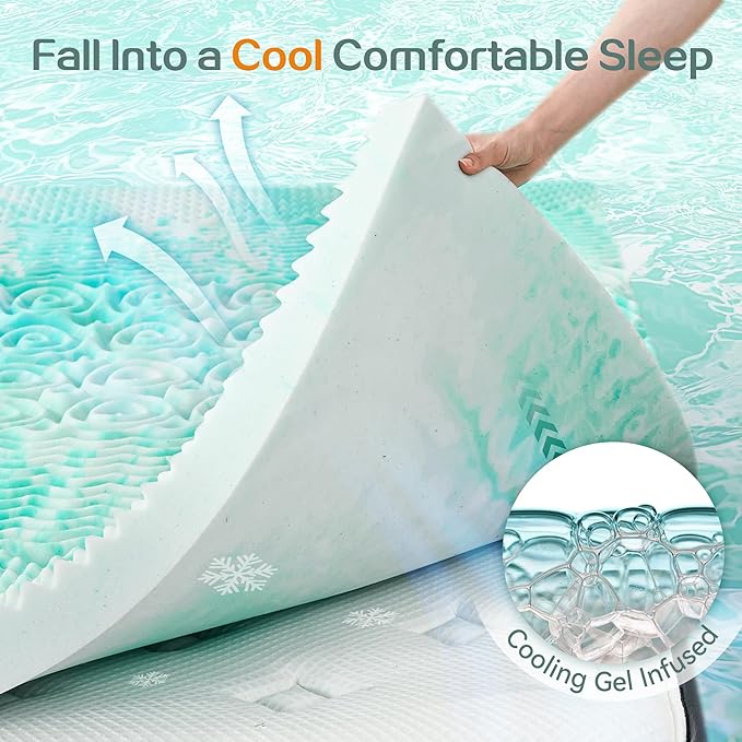 SINWEEK 1.5 Inch Memory Foam Mattress Topper Twin XL, Twin Extra Long Mattress - Image 5