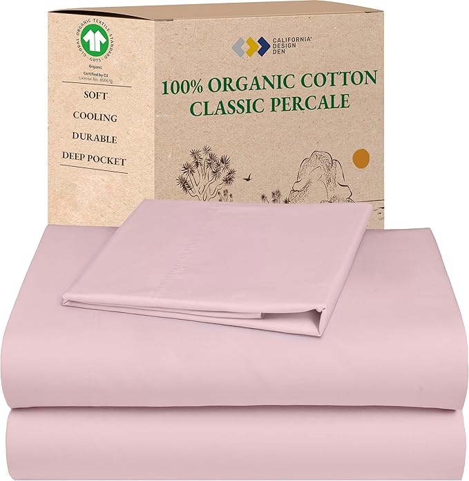 California Design Den Soft 100% Organic Cotton Sheets Twin XL Size Set by CaliforniaDesignDen