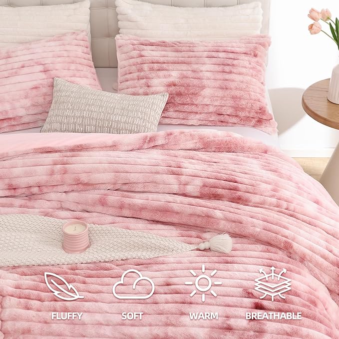 Smoofy Fluffy Full Size Comforter Sets 3 Pieces - Image 2