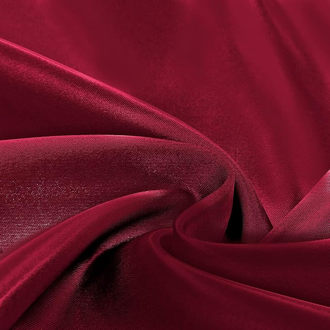 Homiest Burgundy Satin Fitted Sheet - Image 5