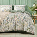Mixinni Sage Green Floral Duvet Cover Set by mixinni