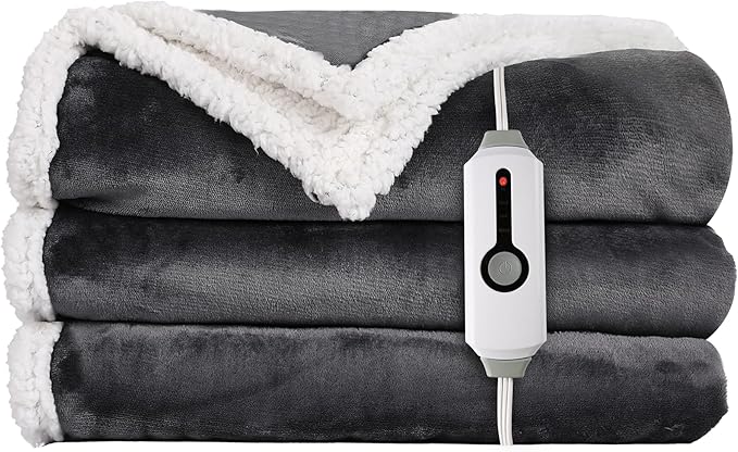 LaffyLo Heated Throw Blanket 50 x 60, Fast Heating Electric Blanket, Dual-Sided - Image 7