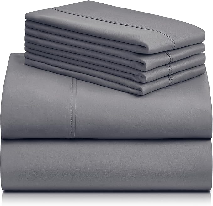 LuxClub 4 PC California King Size Sheet Set Bed Sheets Deep Pockets 18" Wrinkle - Image 8