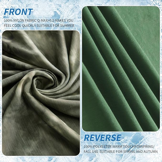 Guohaoi Cooling Throw Blanket for Hot Sleepers, Decortive Tie Dye, Arc-Chill - Image 3