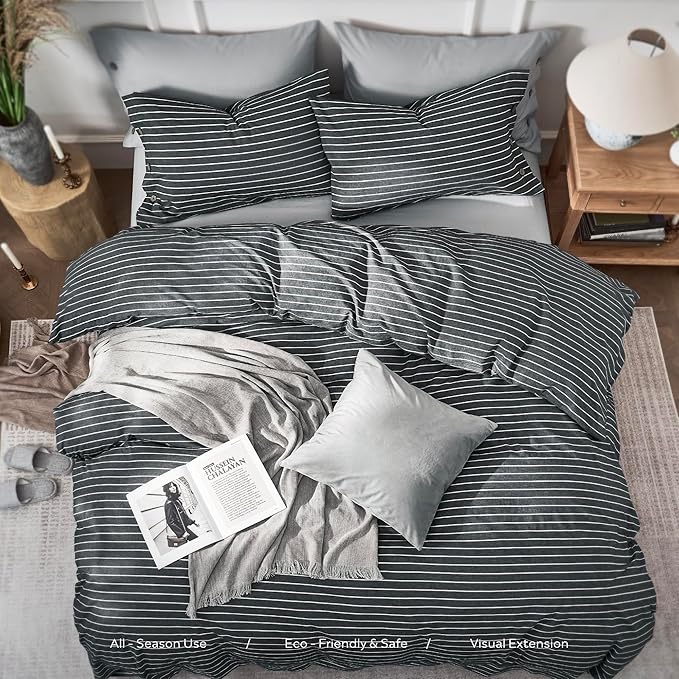 JELLYMONI Cotton Duvet Cover Cal King Size - Image 8