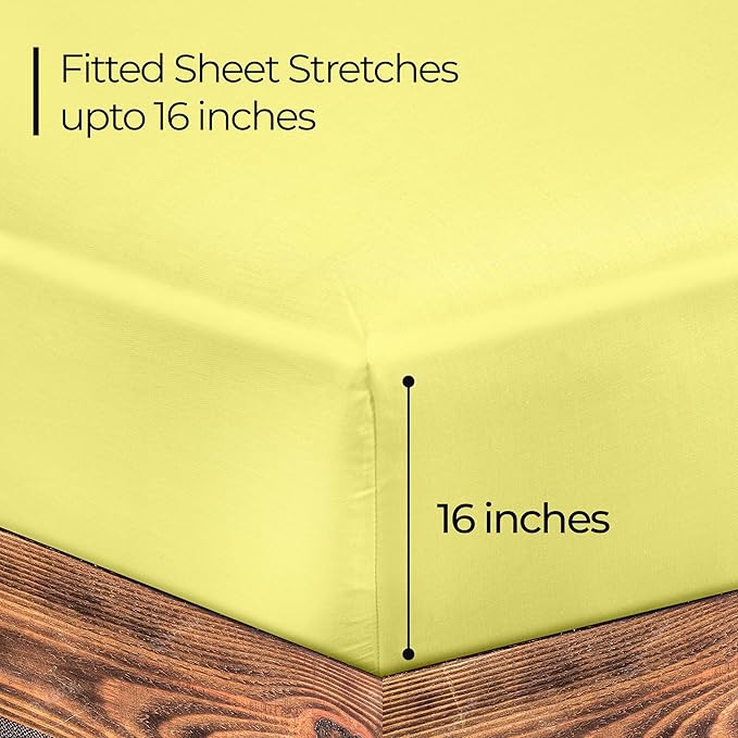 ROYALE LINENS 300 Thread Count 100% Long Staple Combed Cotton Fitted Sheet King - Image 3