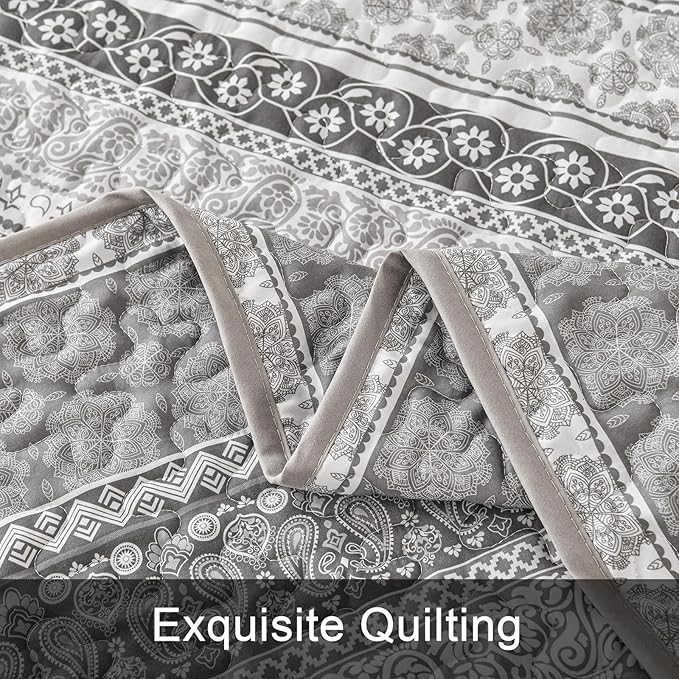 WONGS BEDDING Boho Quilt Set Queen Size - Image 7