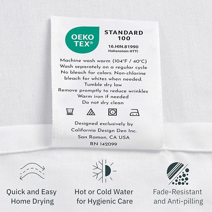 California Design Den Natural 100% Cotton Sheets Twin XL Size Set - Image 7
