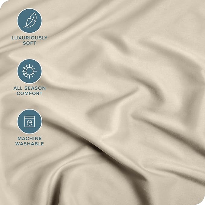 Bare Home Fitted Bottom Sheet Split King Size - Image 3