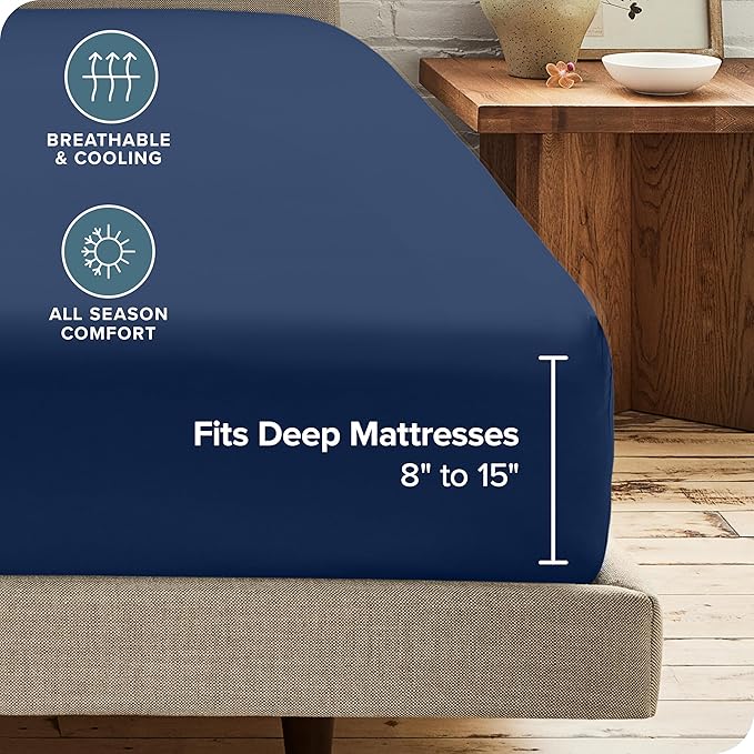 Bare Home 2-Pack Fitted Bottom Sheets Twin XL - Image 4