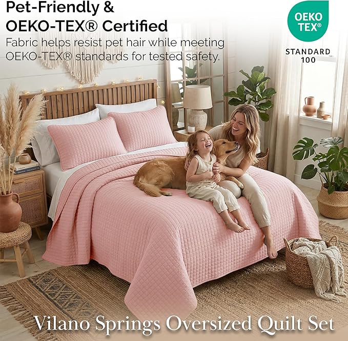 Southshore Fine Living, Inc. Pink King Quilt Set - Image 5