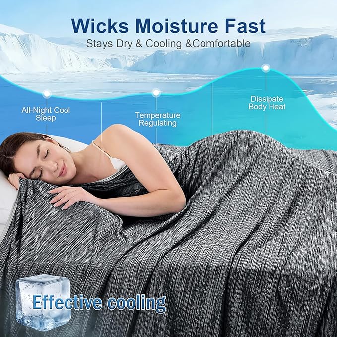 KMUSET Cooling Blanket Queen Size, Double Sided Summer Cooling Blankets - Image 4
