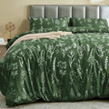 MUXHOMO Duvet Cover Full Size, Reversible Floral Dark Green Duvet Cover Set by MUXHOMO