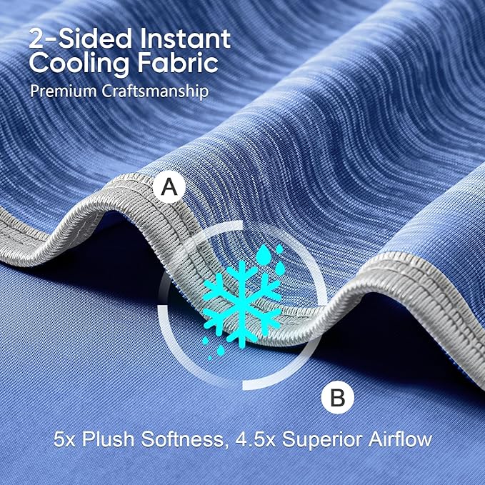 KMUSET Cooling Blanket Twin, Double Sided Summer Cooling Blankets - Image 3