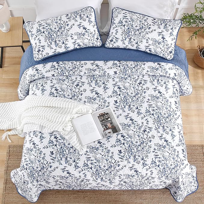 WONGS BEDDING Quilt Full Size, Botanical Quilt - Image 8