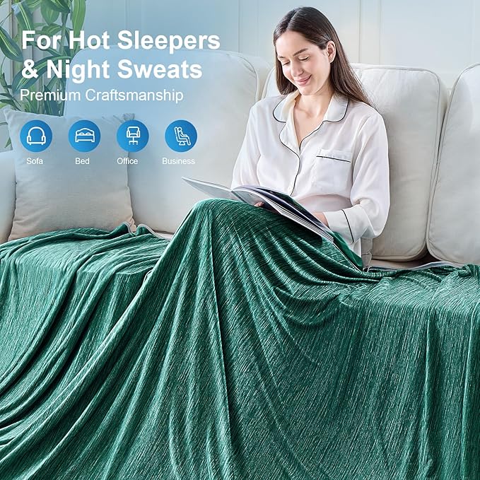 KMUSET Cooling Blanket Twin, Double Sided Summer Cooling Blankets - Image 8