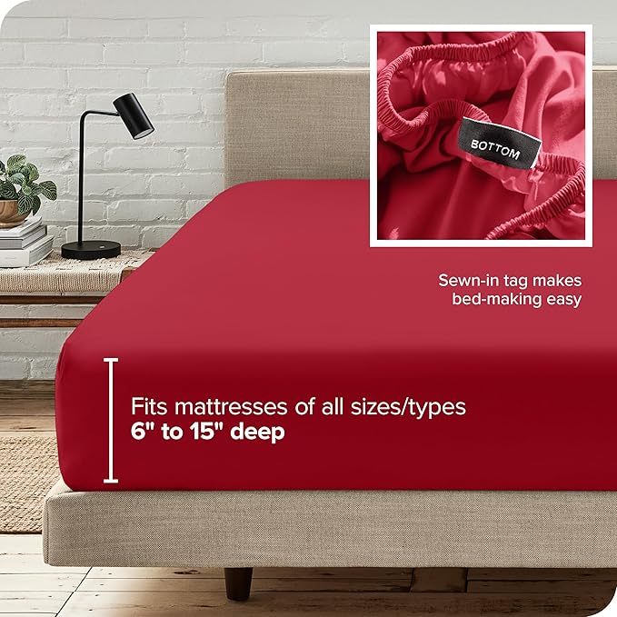 Bare Home Fitted Bottom Sheet King Size - Image 6