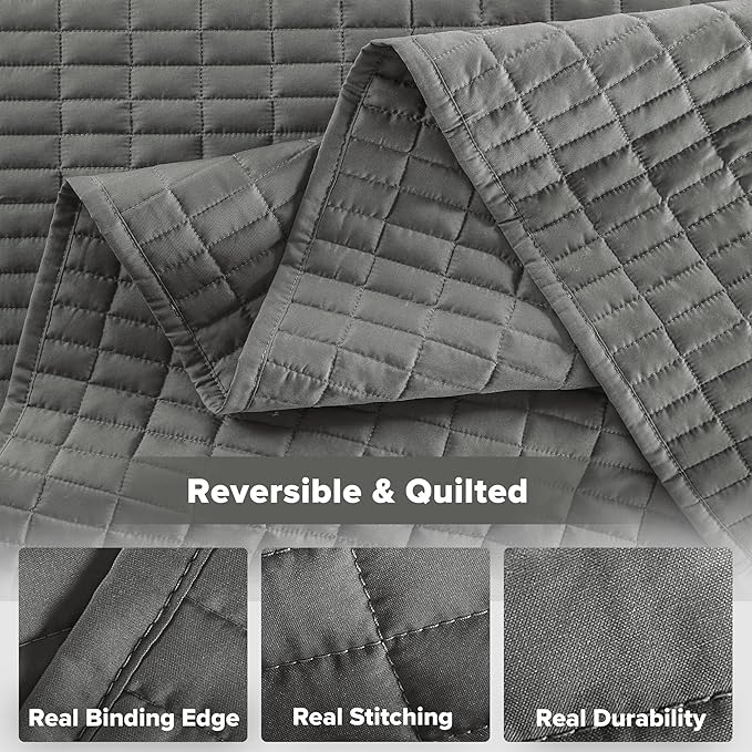 Comfort Spaces Kienna Quilt Set- Double Sided Stitching Design Summer Blanket - Image 6