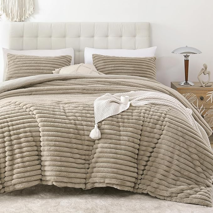 Smoofy Fluffy Full Size Comforter Sets 3 Pieces by SMOOFY