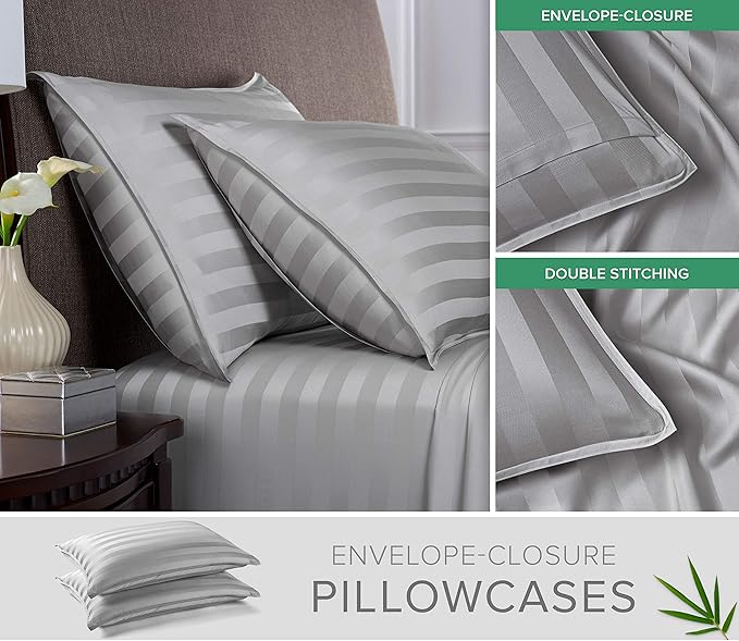 Pure Bamboo Full Sheets, Genuine 100% Organic Viscose Derived from Bamboo Bed - Image 3