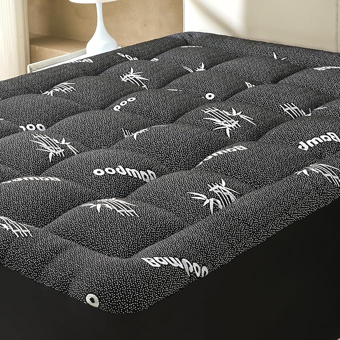 California King Size Mattress Topper Viscose Derived from Bamboo, Soft Thick by SurChic