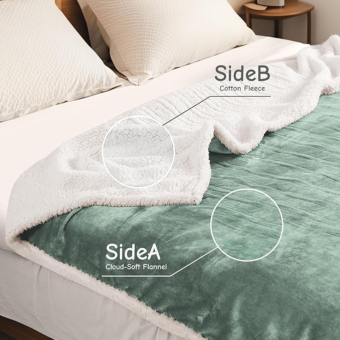 Electric Heated Blanket Full Size 72"x84", Soft Flannel - Image 3
