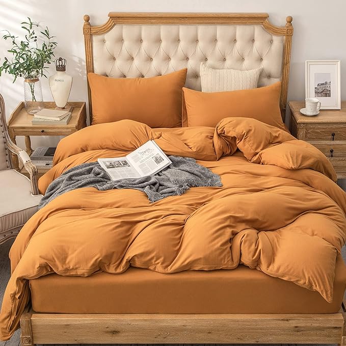PURE ERA Jersey Knit Duvet Cover Set 100% T-Shirt Cotton Super Soft Comfy 2pc by PUREERA
