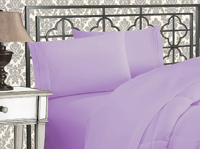 Elegant Comfort Luxurious 1500 Premium Hotel Quality Microfiber Three Line by ELEGANTCOMFORT