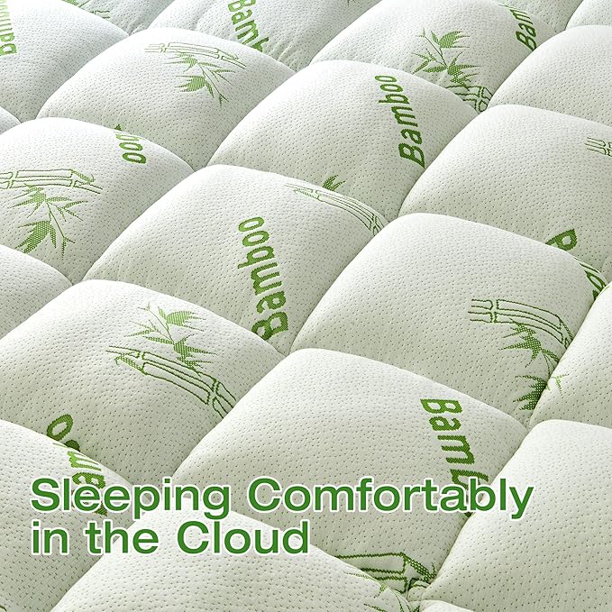 Mattress Topper Twin XL Size Viscose Derived from Bamboo, Thick Soft Pillow Top - Image 8