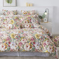 FADFAY Garden Floral Bedding Set Queen 100% Cotton 600 TC Shabby Vintage Duvet by CottonWorldSweetDream