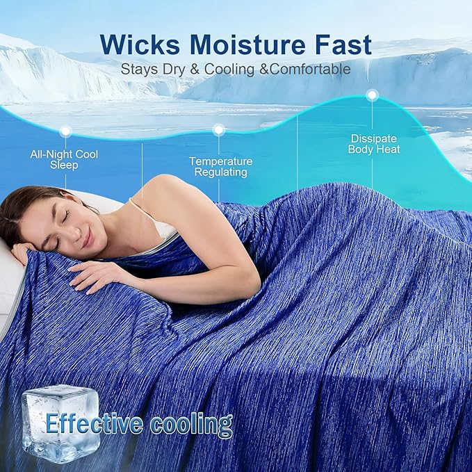 KMUSET Cooling Blanket Queen Size, Double Sided Summer Cooling Blankets - Image 4