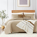 Beige Cloud King Size Quilt Bedding Sets by ROARINGWILD