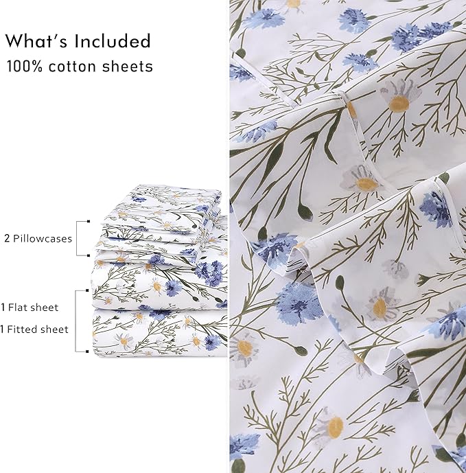 RUVANTI 100% Cotton Sheets – Full Size Percale Bedding, Cooling & Breathable - Image 9