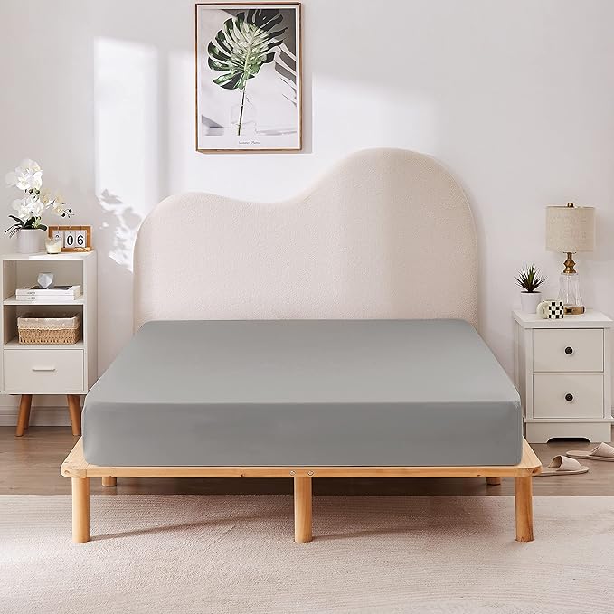 HBHLFZ Full Fitted Sheet Only, Soft Breathable Bottom Sheet - Image 6
