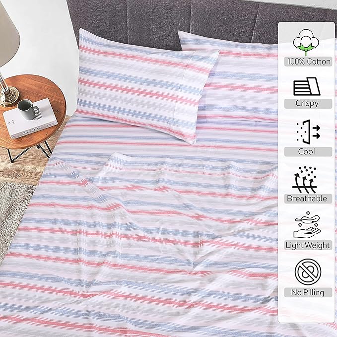 RUVANTI 100% Cotton Sheets – King Size Percale Bedding, Cooling & Breathable - Image 2