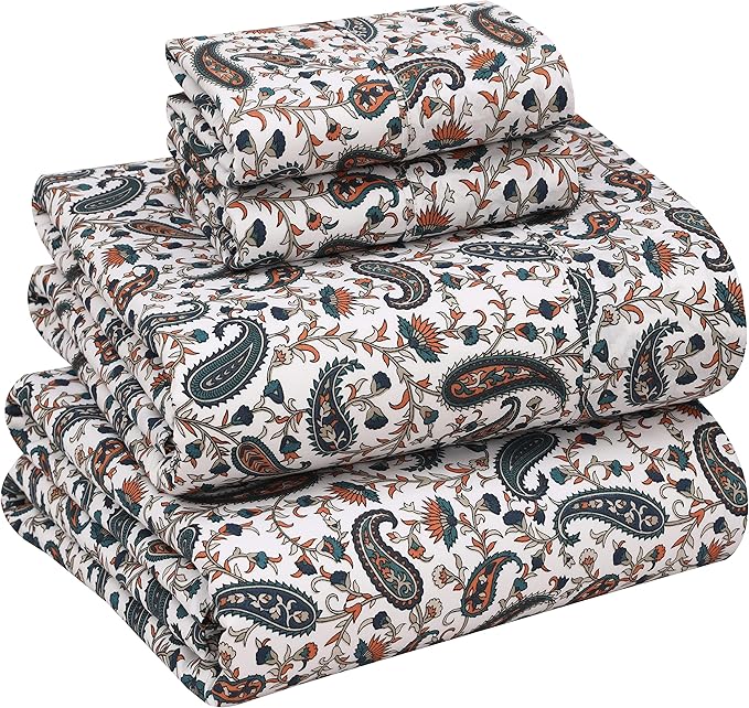 RUVANTI 100% Cotton Sheets – Queen Size Percale Bedding, Cooling & Breathable by Ruvanti