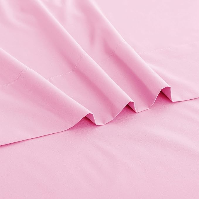 Sfoothome Bedding Flat Sheet, Twin Pink Top Sheet - Image 3