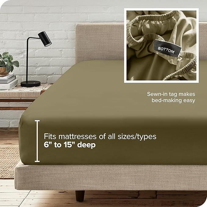 Bare Home Fitted Bottom Sheet Full XL Size - Image 6