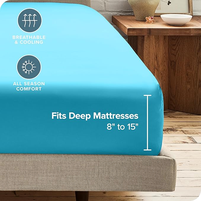 Bare Home 2-Pack Fitted Bottom Sheets Twin XL - Image 4