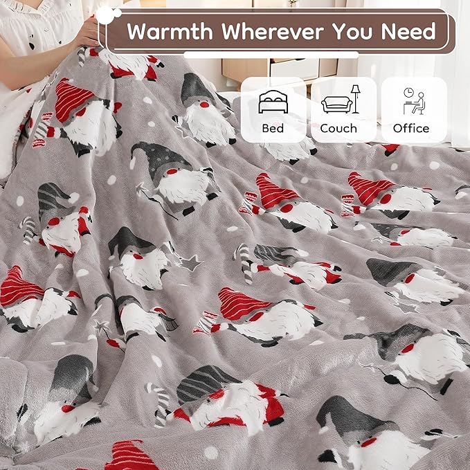 LaffyLo Heated Throw Blanket 50 x 60, Fast Heating Electric Blanket, Dual-Sided - Image 2