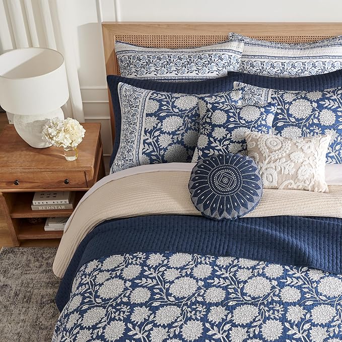 Levtex Home Adare Denim Reversible King/Cal King Quilt Set - Image 5