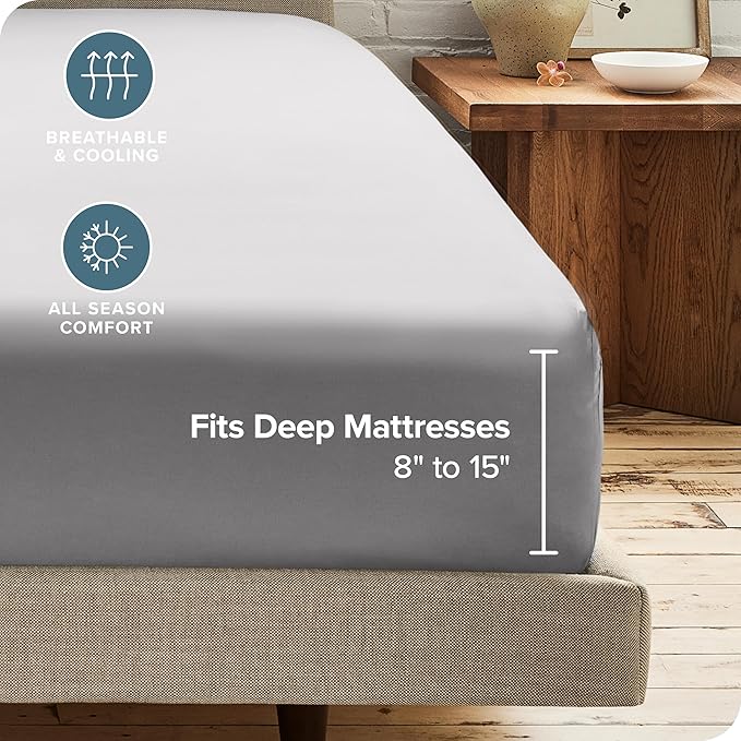 Bare Home 5-Pack Fitted Bottom Ultra-Soft Sheets Queen - Image 4