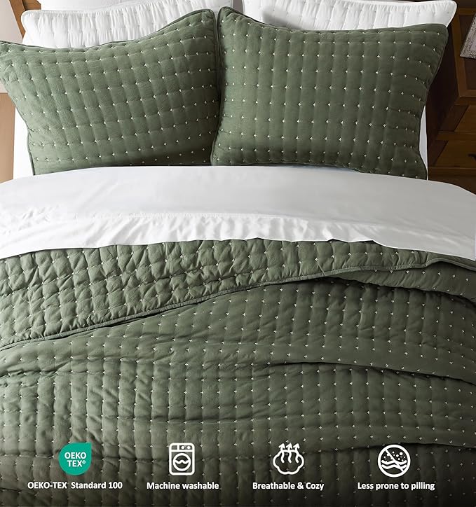 WDCOZY California Oversized Cal King Size Quilt Bedding Sets - Image 7