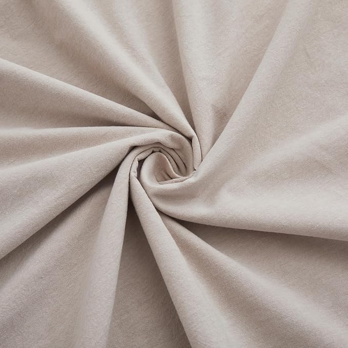 Linen Light Grey Duvet Cover Full Size, 100% Washed Cotton Linen Like Bedding - Image 6