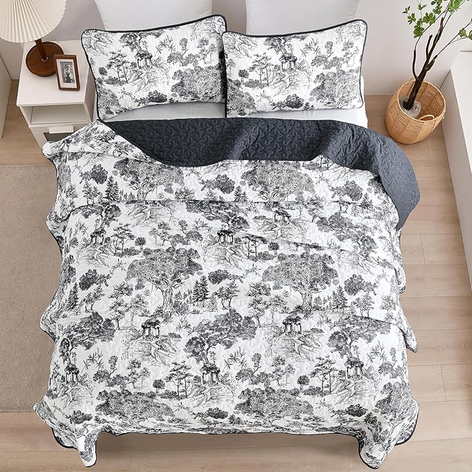 WONGS BEDDING Botanical Quilt Set King Size - Image 5